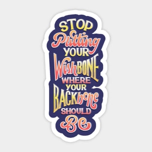 Wishbone Backbone Sticker